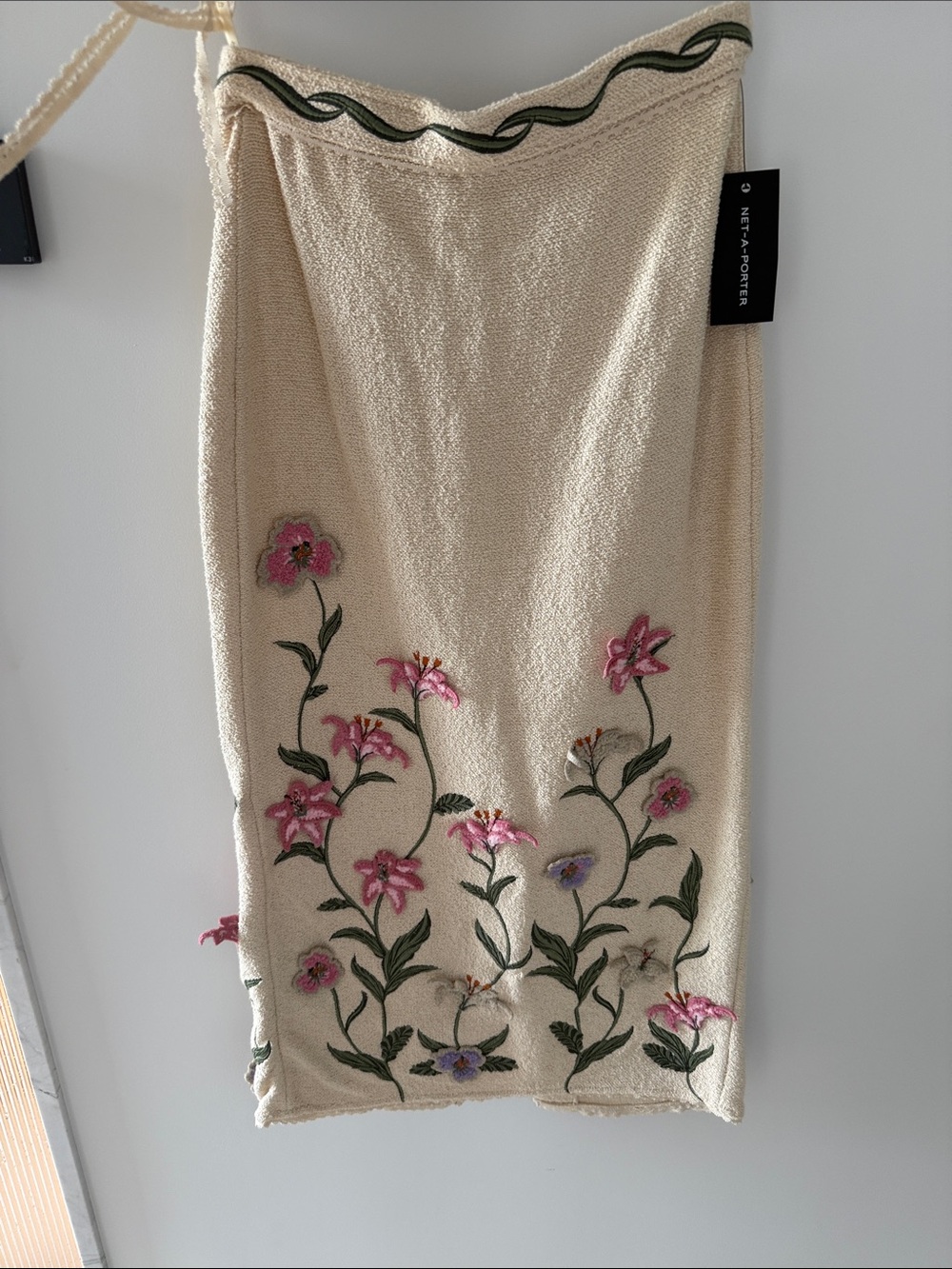 Agua by Agua Bendita Cream Embroidered Floral Pencil Skirt - Picture 3 of 9